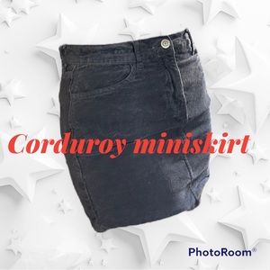 Corduroy miniskirt